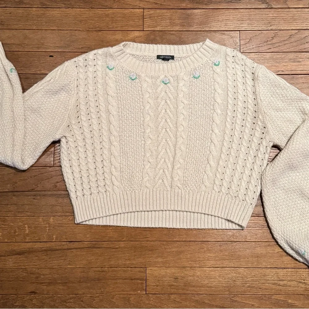 Wild Fable Cream Cable Knit Sweater - Picture 1 of 5